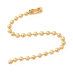 Настоящее золото 18K Латунные цепочки для ценников, шаровые цепи, без никеля , реальный 18 k позолоченный, 13x0.3 см