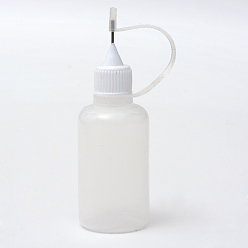 Transparent Kunststoff-Kleber-Flaschen, Transparent, 87x30 mm, Kapazität: 30 ml (1.01 fl. oz)