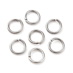 Нержавеющая Сталь Цвет Не тускнеет 304 открытые соединительные кольца из нержавеющей стали, распиловка, бесшовный круглый, цвет нержавеющей стали, 21 датчик, 5x0.7 мм, внутренний диаметр: 3.6 мм