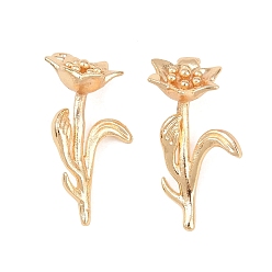 May Lily Латунные подвески, , золотые, может лилия, 20.5x12x11 мм, отверстие : 1 мм