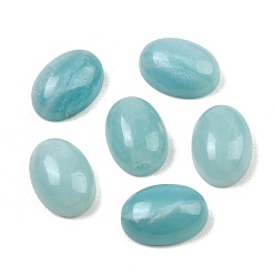 Flower Amazonite Натуральные цветочные кабошоны из амазонита, овальные, плоский зад, 14x10x6 мм