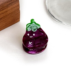 Фиолетовый Заколки для волос из ацетата целлюлозы и железных когтей на растительную тематику, аксессуары для волос для женщин и девочек, фиолетовые, 23 мм