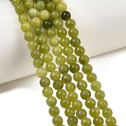 Chinese Jade Натуральные китайские нефритовые бусины, нити из южного нефрита, гладкий круглый, 4.2~4.8 мм, отверстие : 1.3 мм, около 82 шт / нитка, 14.76'' (37.5 см)