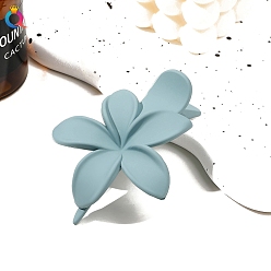 Небесно-голубой Симпатичные заколки для волос из кожи аллигатора в виде цветка, аксессуары для волос для девочек, голубой, 105x75x40 мм
