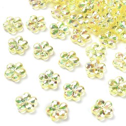 Светло-хаки Прозрачные акриловые бусины, слива, AB Цвет покрытия, светлый хаки, 13.5x14.5x4.5 мм, отверстие : 1.8 мм, Около 1111 шт / 500 г