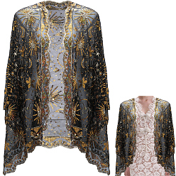 Золотистый Съемная шаль из полиэстера с пайетками, аксессуары для одежды, золотые, 1906x610x0.5 мм