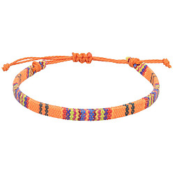 Разноцветный Регулируемые браслеты в стиле бохо из хлопка и льна, плетеные для дружбы, красочный