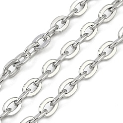 Нержавеющая Сталь Цвет Не тускнеют 304 цепи из нержавеющей стали, несварные, цвет нержавеющей стали, 8x5x1 мм