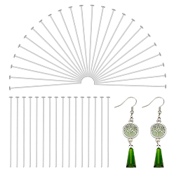 Нержавеющая Сталь Цвет 800 шт. 304 штифты с плоской головкой из нержавеющей стали, цвет нержавеющей стали, 20 датчик, 38x0.8 мм, Руководитель: 2 mm