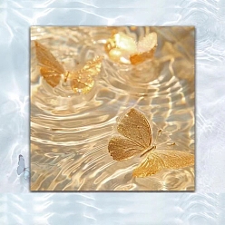 Золотистый Блокнот с рисунком бабочки, наклейки с наклейками, для офисного школьного чтения, квадратный, золотые, 76x76 мм, 50 шт