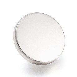 Платина Кнопки сплава хвостовиком, 1-луночное, плоско-круглые, платина, 20x7 мм, отверстие : 2 мм