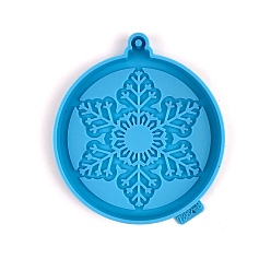 Snowflake DIY Christmas Pendant Silicone Molds, Resin Casting Molds, for UV Resin, Epoxy Resin Jewelry Making, Snowflake, 118x105x10mm