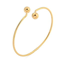 Настоящее золото 18K Ионное покрытие (ip) 304 браслеты-манжеты из нержавеющей стали, браслеты с крутящим моментом для женщин, реальный 18 k позолоченный, внутренний диаметр: 2-1/8x2-5/8 дюйм (5.3x6.7 см)