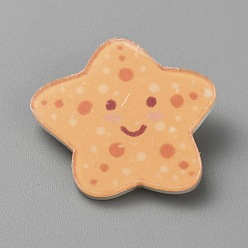 Морская звезда Акриловая брошь, брошь на тему океана, для рюкзака с одеждой, морская звезда, 33.5x35.5x2.5 мм