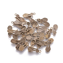 Античная Бронза Подвеска для котенка из сплава в тибетском стиле для эмали, без кадмия, без никеля и без свинца, форма кошки, античная бронза , 23x10x1 мм, отверстие : 2 мм