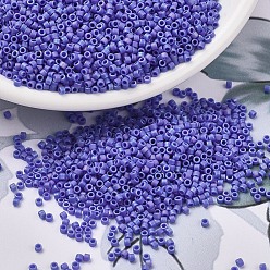 (DB1597) Матовый Непрозрачный Голубо-синий AB Бусины miyuki delica, цилиндр, японский бисер, 11/0, (дБ 1597) матовый непрозрачный голубой синий ab, 1.3x1.6 мм, отверстие : 0.8 мм, Около 100000 шт / 500 г