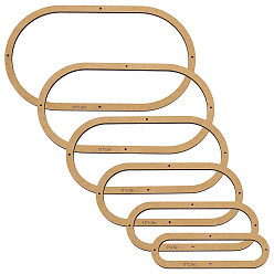 Oval 6 шт. 6 стили наборы шаблонов для МДФ-плит для стекла, овальные, 202~330x63~190x6 мм, отверстие : 3 мм, 1 шт / стиль