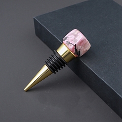 Родонит Пробки для красного вина из натурального родонита, силиконовая пробка для бутылки, конус, 75~85 мм