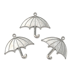 Platinum Alloy Pendants, Umbrella, Platinum, 31.5x34.5x2mm, Hole: 2mm, about 334pcs/1000g