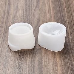 Blanc Moules en silicone pour bougies de bricolage, pour la fabrication de bougies, colonne, blanc, 8.3x8.3x5.5 cm, Diamètre intérieur: 5.9 cm