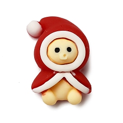 Утка Кабошоны из непрозрачной смолы с рождественской тематикой, утка, 25x16x10 мм