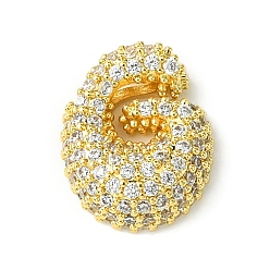 Letter G Подвески из латуни с покрытием из прозрачного кубического циркония, без кадмия и без свинца, долговечный, алфавит, реальный 18 k позолоченный, Буква G, 16x13x5 мм, отверстие : 3x1.8 мм