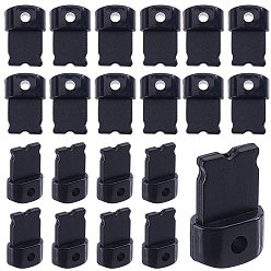 Черный 50шт. ПВХ пластиковые мобильные пылезащитные заглушки, прямоугольные, чёрные, 11.5x8.5x4.5 мм