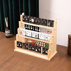 Мокасин 5 многоуровневые деревянные серьги, прямоугольные, мокасин, 34.1x14.7x30 см