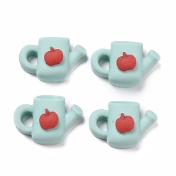 Light Cyan Opaque Resin Cabochons, Watering Can, Light Cyan, 15x12.5x9mm