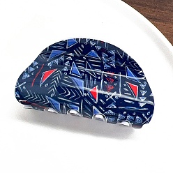 Королевский синий Акриловые коготь заколки, аксессуары для волос для женщин и девочек, арка, королевский синий, 45x80 мм