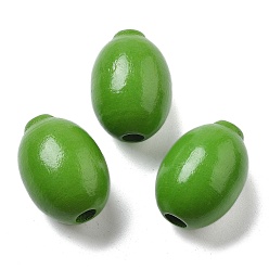 Лимон Европейские бусины из дерева шима, лимон, 27.5x19.5 мм, отверстие : 5 мм