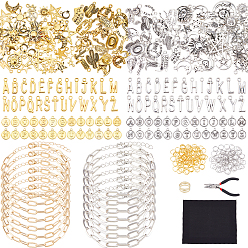 Mixed Color DIY Bracelets Making, Iron Paperclip Chain Bracelets, Tibetan Style Zinc Alloy Pendants, 304 Stainless Steel Open Jump Rings, 5 inch Carbon Steel Chain Nose Pliers, Microfiber Eyeglass Cleaning Cloth, Mixed Color, 7-5/8 inch(19.3cm)