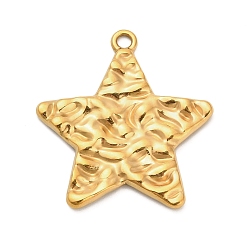Золотой 304 подвески из нержавеющей стали, звезда, без кадмия, без никеля и без свинца, ионное покрытие (ip), золотые, 37x34.5x3 мм, отверстие : 3 мм