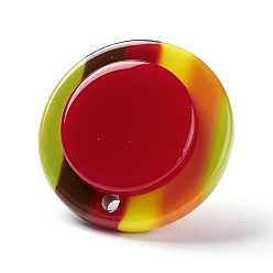 Красный Акриловые серьги-гвоздики, с 304 штифта из нержавеющей стали, аксессуары для сережек своими руками, плоско-круглые, красочный, 19x5 мм, отверстие : 1.6 мм, штифты : 0.8 мм