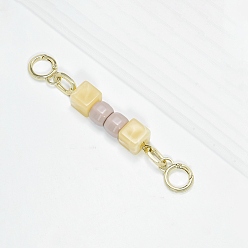 Thistle Resin Bead Bag Extension Chains, with Alloy Spring Gate Ring, Purse Making Supplies, Thistle, 15.5cm