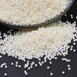 (DBS0352) Matte Opaque Cream MIYUKI Delica Beads Small, Cylinder, Japanese Seed Beads, 15/0, (DBS0352) Matte Opaque Cream, 1.1x1.3mm, Hole: 0.7mm, about 35000pcs/bottle, 10g/bottle