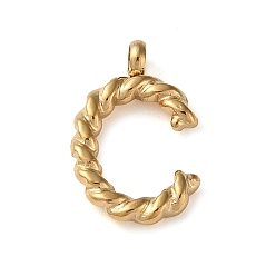 Letter C 316 подвески и подвески из хирургической нержавеющей стали, золотые, буква С, 14x9x2 мм, отверстие : 2 мм
