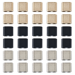 (52) Непрозрачная лаванда 30 шт. 3 цвета цинковый сплав слайд-брелоки, прямоугольные, разноцветные, 13x14x7 мм, отверстие : 4.5 мм, 10 шт / цвет