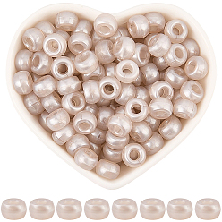 Желтая Старая Ткань  800 Пластиковые перламутровые бусины CS, баррель, старое кружево, 9x6 мм, отверстие : 3.8 мм