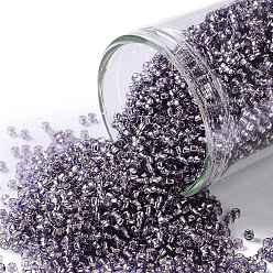 (39) Silver Lined Tanzanite Тохо 15/0 круглые бусины, японский бисер, (39) танзанит с серебряным покрытием, 1.5 мм, отверстие : 0.7 мм, Около 3000 шт / 10 г