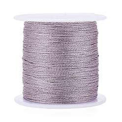 чертополох Полиэфирная плетеная металлическая нить, для изготовления и вышивки плетеных браслетов своими руками, чертополох, 0.4 мм, 6 -ply, около 54.68 ярдов (50 м) / рулон