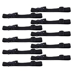 Black Adjustable Nylon Strap with Plastic Buckle, Packing Luggage Straps, Black, 448x24.5~31x1~8.5mm