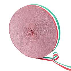 Разноцветный Плоские полосатые ленты из полиэстера в крупный рубчик, швейные принадлежности для одежды, красочный, 25 мм