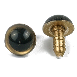 (932FM) Темно-синий аква-матовый с подкладкой Пластиковые глаза куклы, ремесленные защитные глаза, с распоркой, для изготовления кукол, полукруглый, темно-золотистые, 14 мм