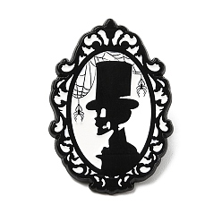 Human Овальные эмалированные значки, булавки для лацканов из сплава для одежды рюкзака, человек, 31x21.5 мм