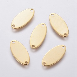 Золотой 201 соединительные звенья нержавеющие, овальные, золотые, 17x8x0.8 мм, отверстие : 1.4 мм