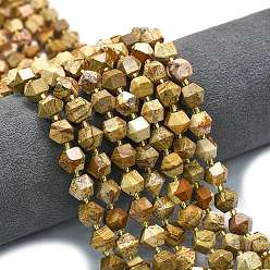 Пейзажный Джаспер Естественного изображения яшмы бисер нитей, восьмиугольник, граненые, с бисером, 9~10.5x9~10.5x7.5~8.5 мм, отверстие : 1 мм, около 36~40 шт / нитка, 15.35~15.55 дюйм (39~39.5 см)