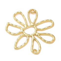 Light Gold Прелести соединителя сплава, полые цветочные звенья, без кадмия и без свинца, золотой свет, 32x31.5x1.5 мм, отверстие : 1.4 мм