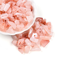 Легкий Лосось Прозрачные акриловые бусины, самородки, два тона, светлый померанцевый, 11~21x7~12x6~8 мм, отверстие : 2 мм, Около 769 шт / 500 г