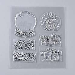 Рождественская елка Пластиковые штампы, для diy scrapbooking, фотоальбом декоративный, изготовление карт, штампы, рождественская елка, 160~170x140~150x3 мм
